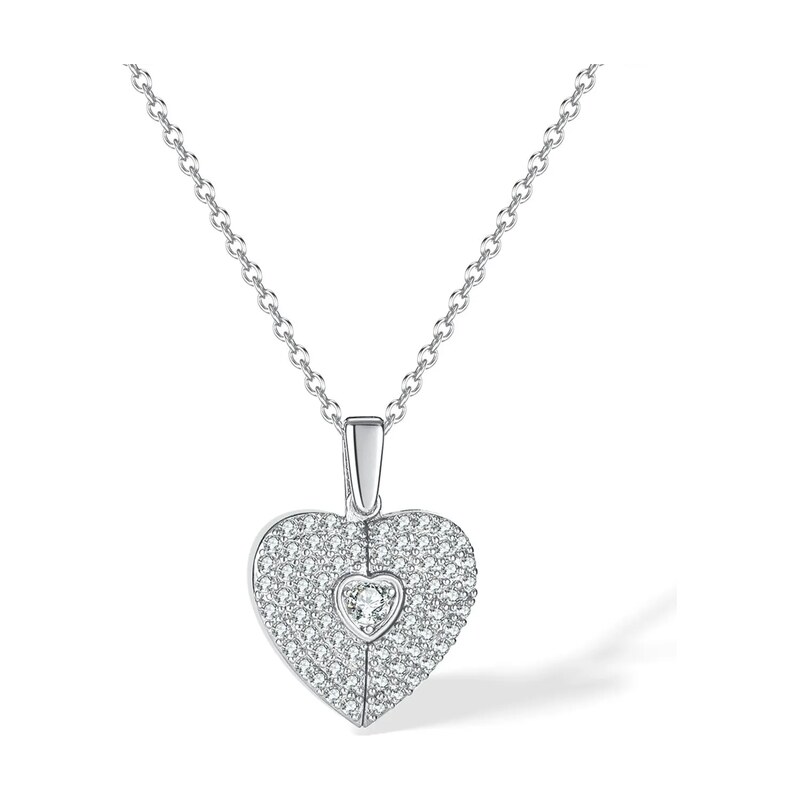 Titan Jewerly Dámský nerezový náhrdelník s otevíracím srdcem