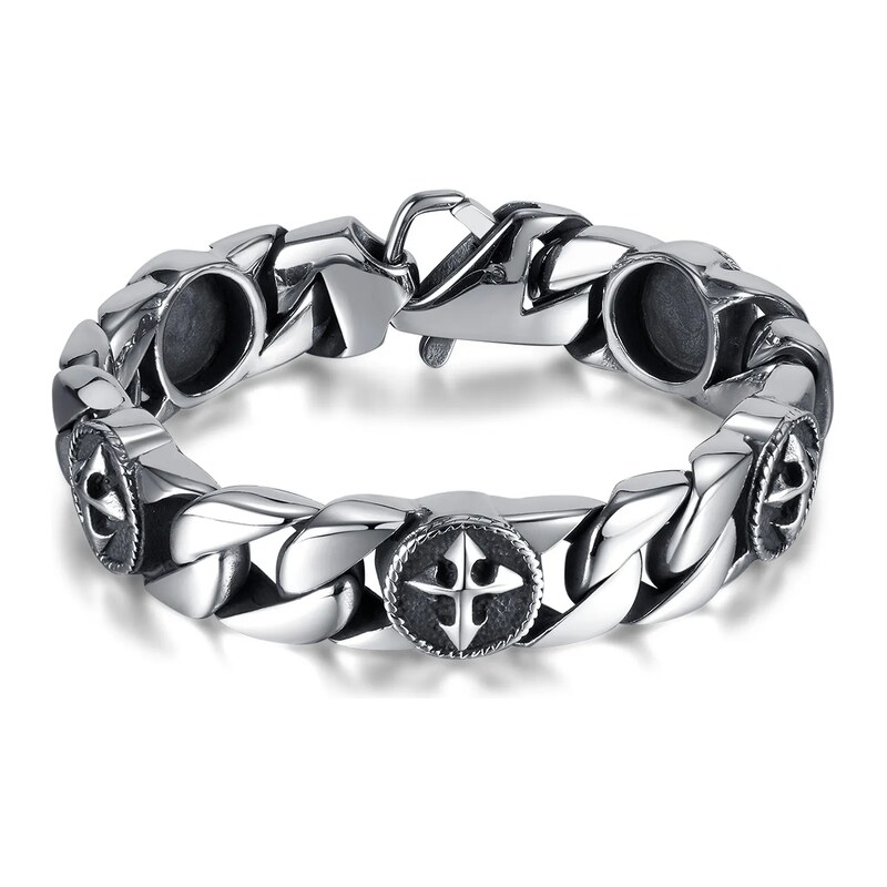 Impress Jewelry Náramek z chirurgické oceli Knights Templar