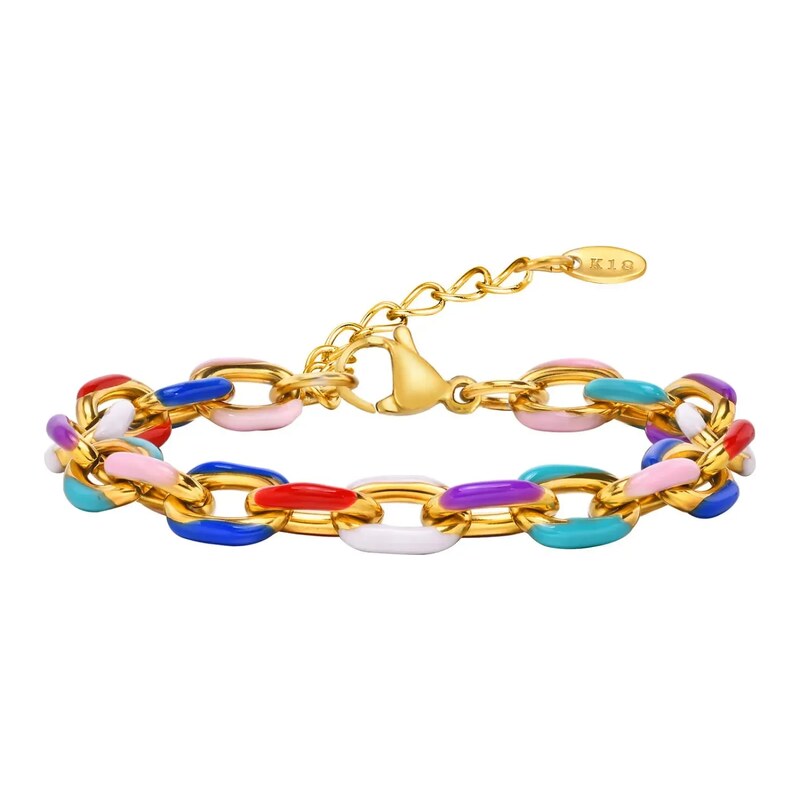 Titan Jewerly Dámský ocelový náramek Crazy colorful Barevný