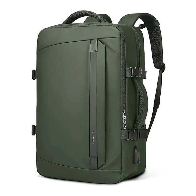 Bange cestovní batoh na notebook s USB Guntram Zelený 30L