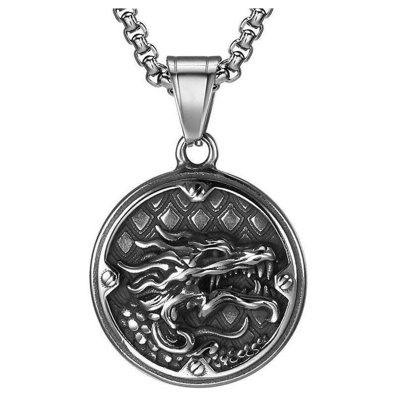 Impress Jewelry Přívěsek z chirurgické oceli Dračí hlava