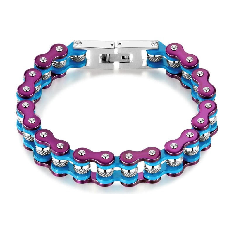 Impress Jewelry Náramek z chirurgické oceli Moto SCRUB Modrý