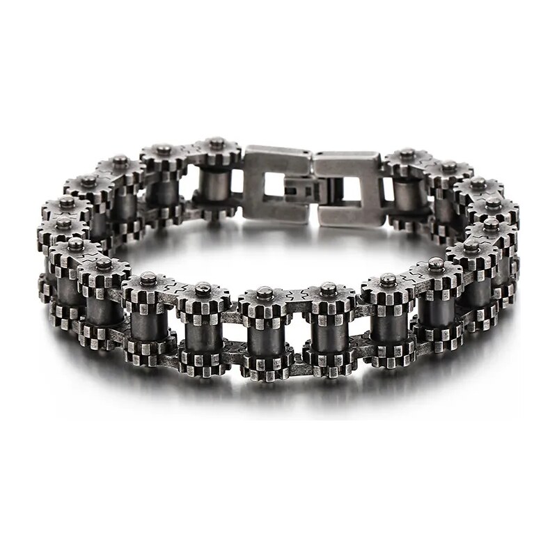 Impress Jewelry Náramek z chirurgické oceli Moto Machine Vintage