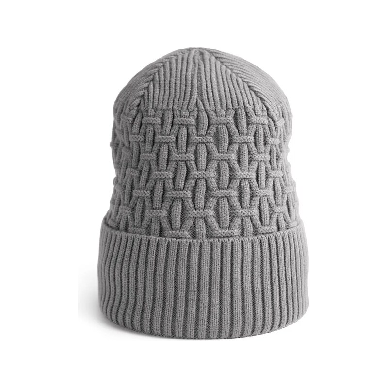 ArtOfPolo Pánská čepice Beanie se vzorem Šedá