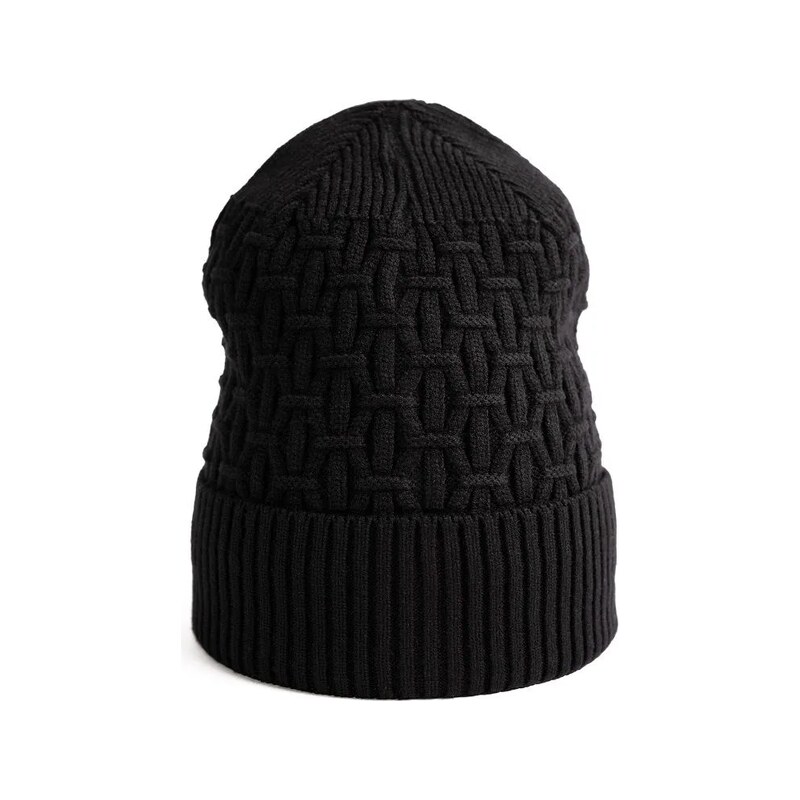 ArtOfPolo Pánská čepice Beanie se vzorem Černá