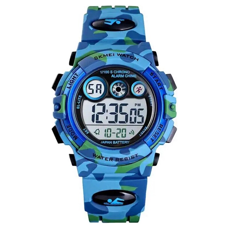 SKMEI 1547 Chlapecké sportovní hodinky Army Světlo Modré