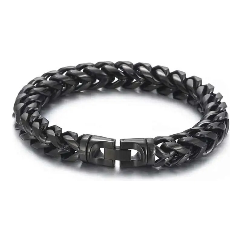 Impress Jewelry Náramek z chirurgické oceli Rourke Černý