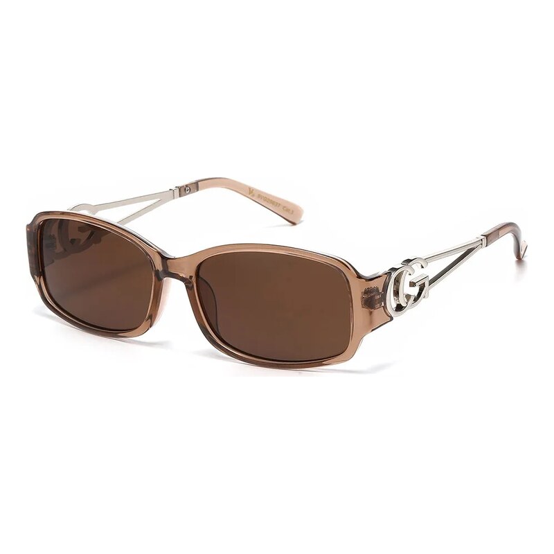 VG sunglasses VG Oval dámské sluneční brýle Hnědé s hnědými skly