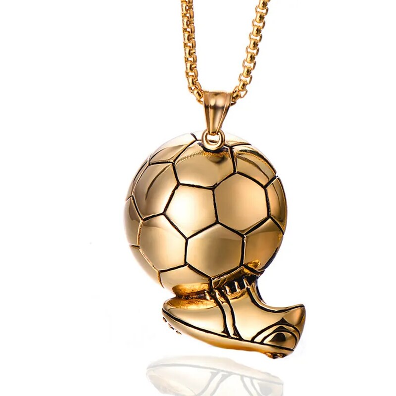 Impress Jewelry Přívěsek z chirurgické oceli Zlatá kopačka s