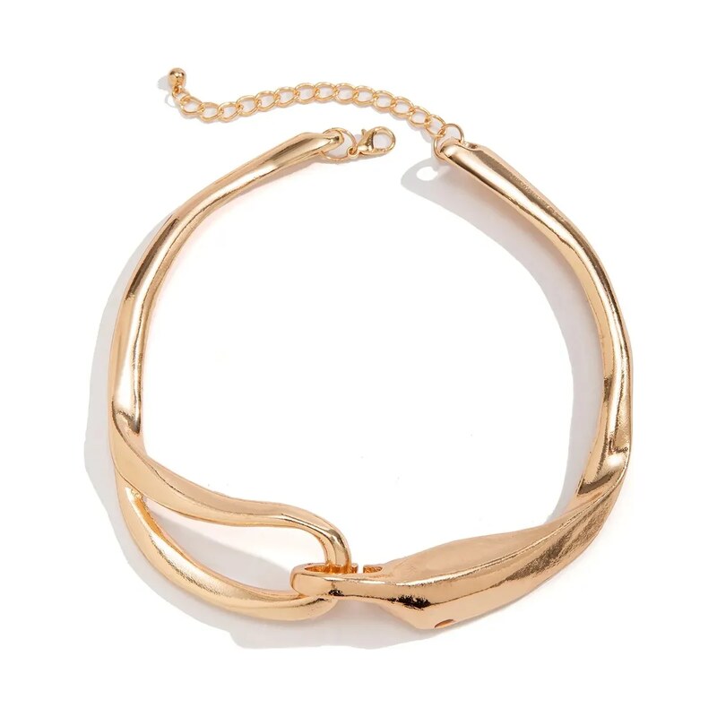 Lodestar Geometrický Choker náhrdelník Vertigo Zlatý