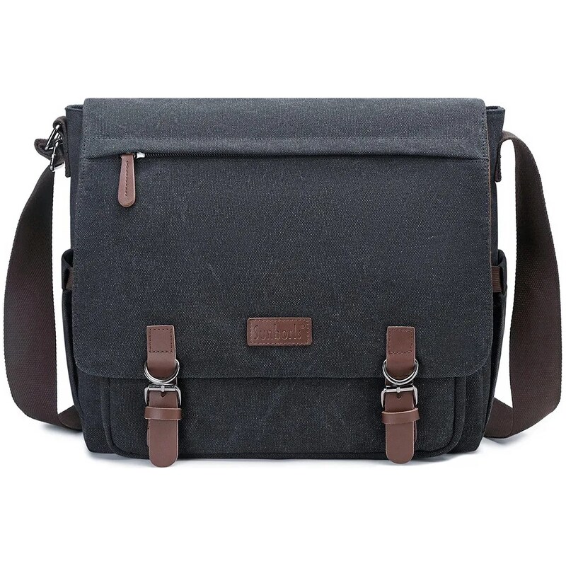 Canvasio plátěná crossbody taška Sunborl Černá 20L