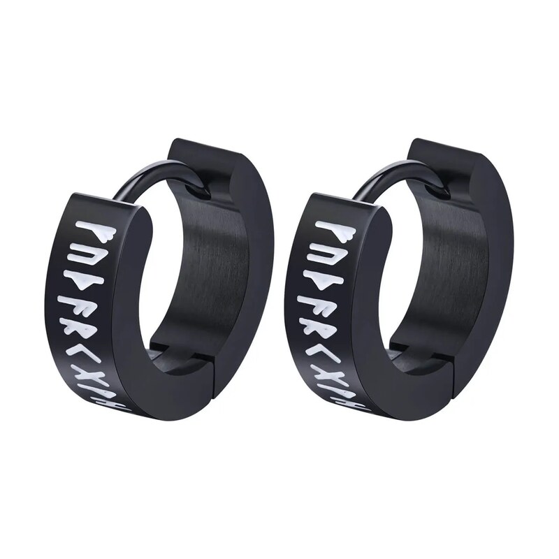 Impress Jewelry Vikingské náušnice z chirurgické oceli Runy