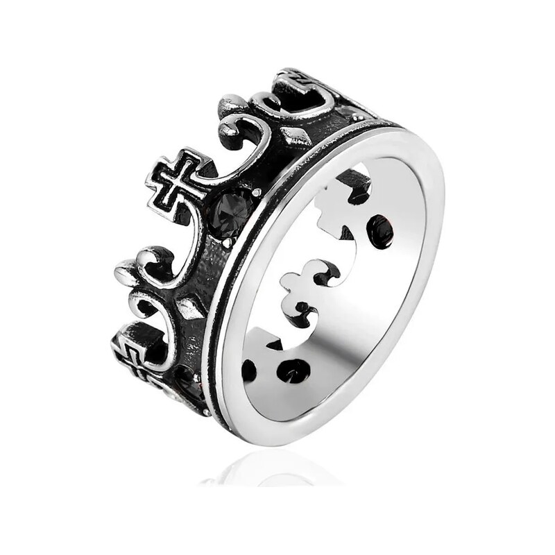 Impress Jewelry Prsten z chirurgické oceli Královská koruna