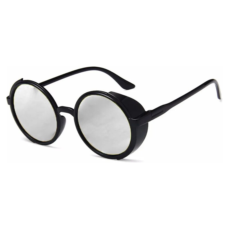 Wayfarer style Okrouhlé sluneční brýle Round Stříbrné zrcadlovky