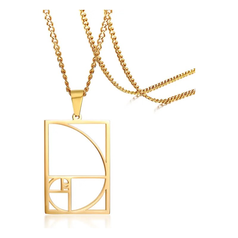 Impress Jewelry Ocelový geometrický přívěsek Fibonacciho spirála
