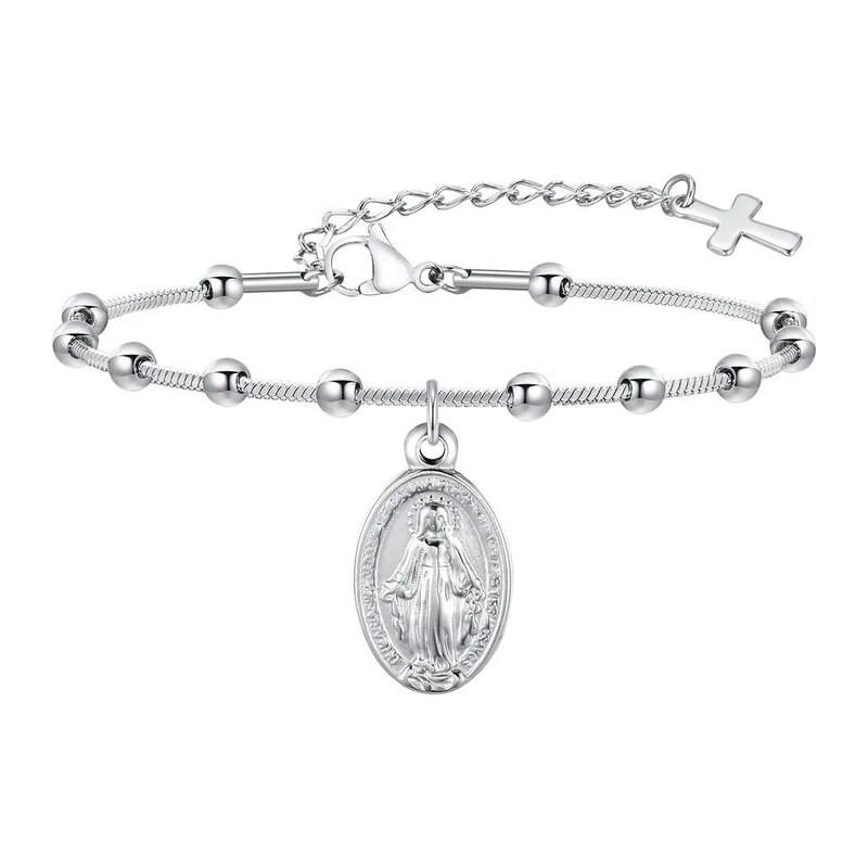Titan Jewerly Ocelový náramek s oboustranným přívěskem Panny