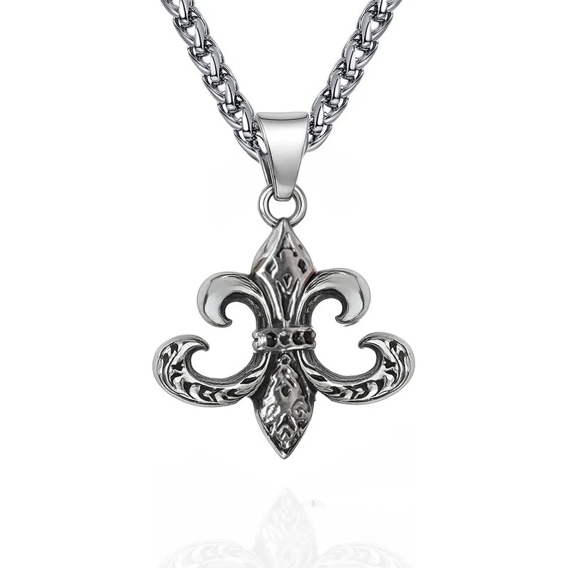 Impress Jewelry Přívěsek z chirurgické oceli Lilie Templářů