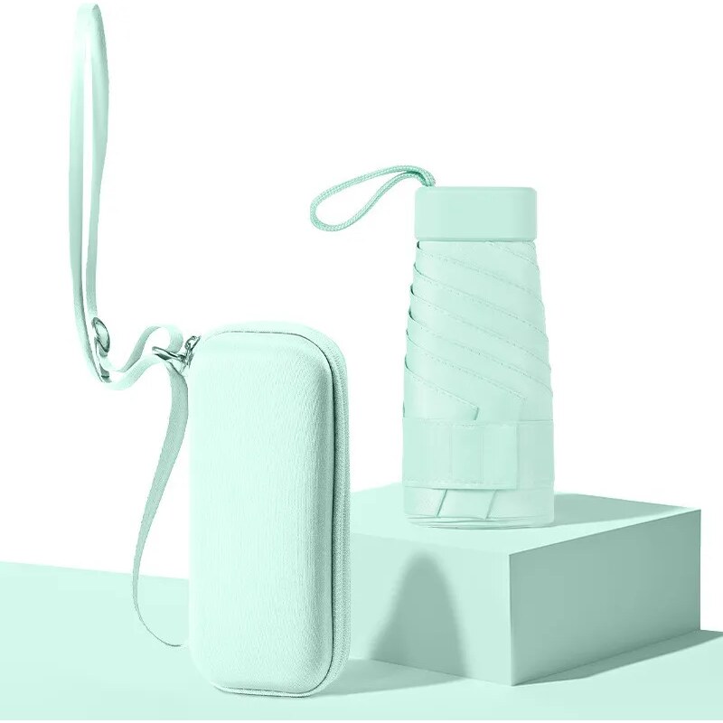 Shimia Skládací mini deštník v kabelce Mint green