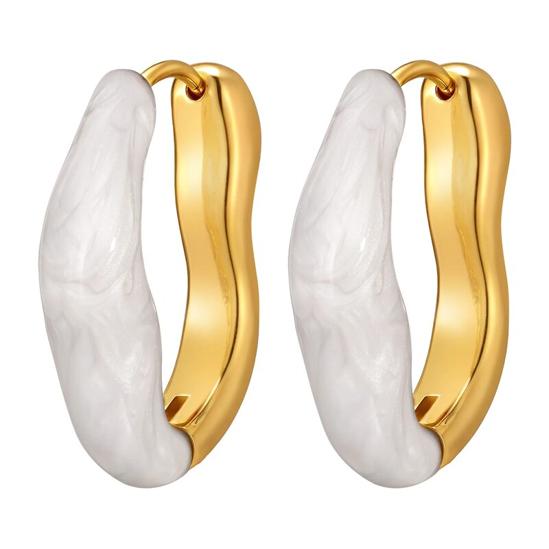 Impress Jewelry Náušnice z chirurgické oceli Candy zlato-bílé