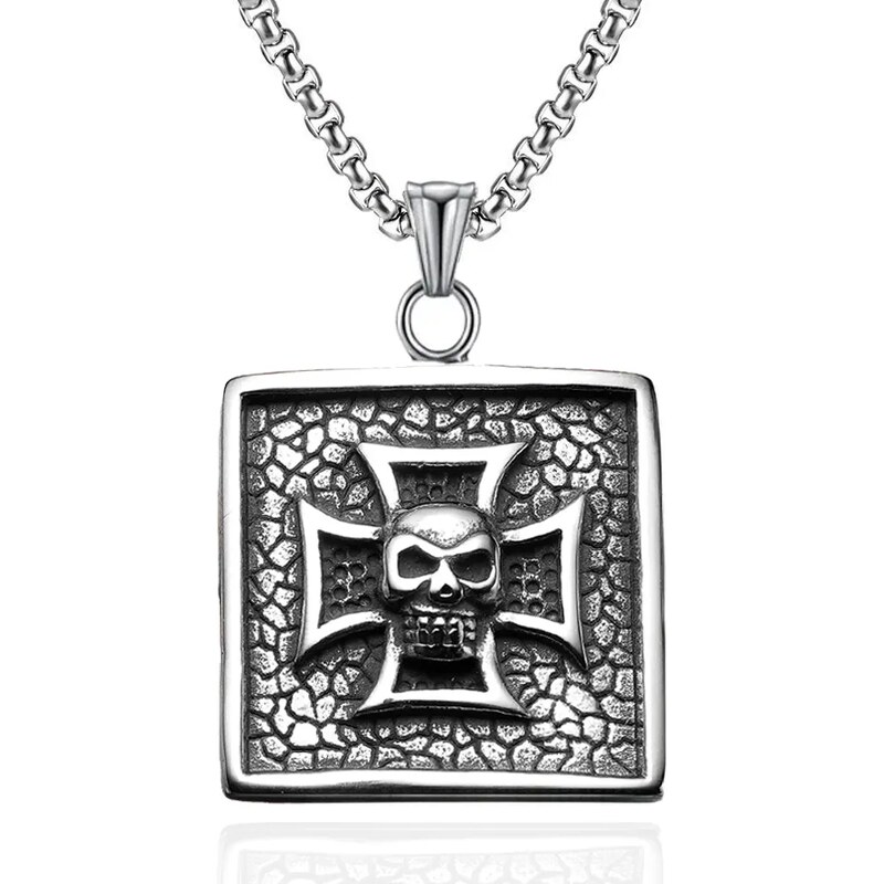 Impress Jewelry Přívěsek z chirurgické oceli – Kříž Rebelů s
