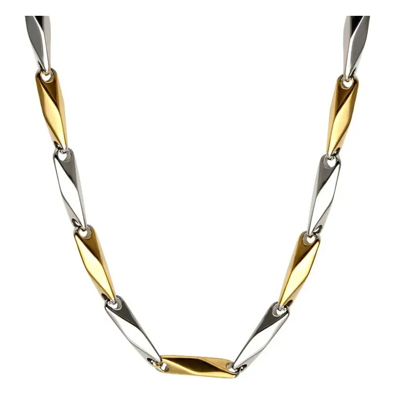 Impress Jewelry Náhrdelník z chirurgické oceli Bicolor Swap 3 mm