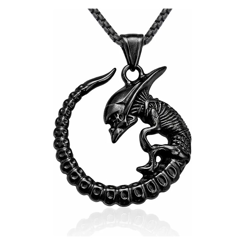 Impress Jewelry Přívěšek z chirurgické oceli Alien Beast – Černý