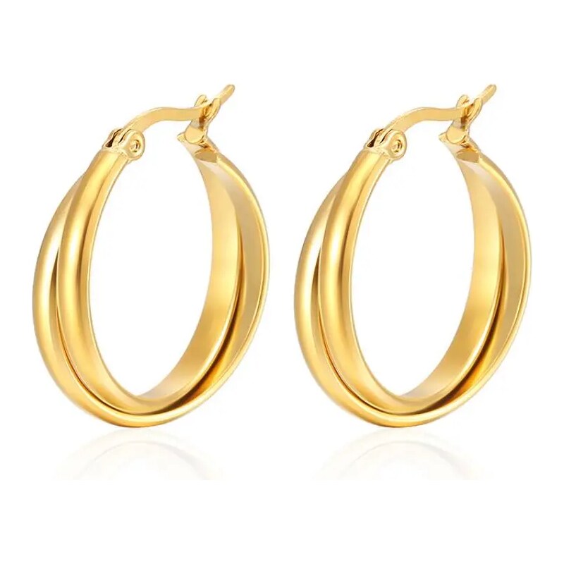 Impress Jewelry Náušnice z chirurgické oceli Mia Zlaté
