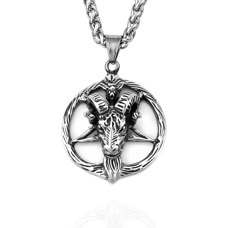 Impress Jewelry Ocelový přívěsek Baphomet - Kozel v kruhu