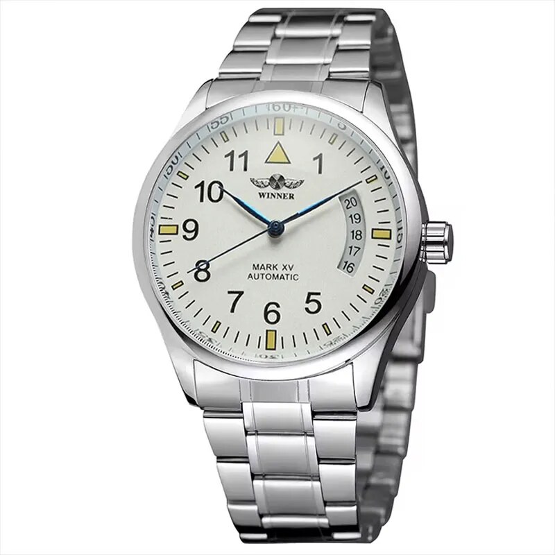 Winner pánské automatické hodinky Paratrooper White M3S1L