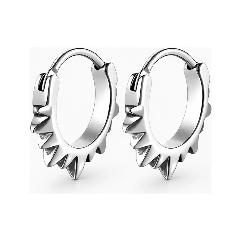 Impress Jewelry Unisex náušnice kroužky s hroty z chirurgické
