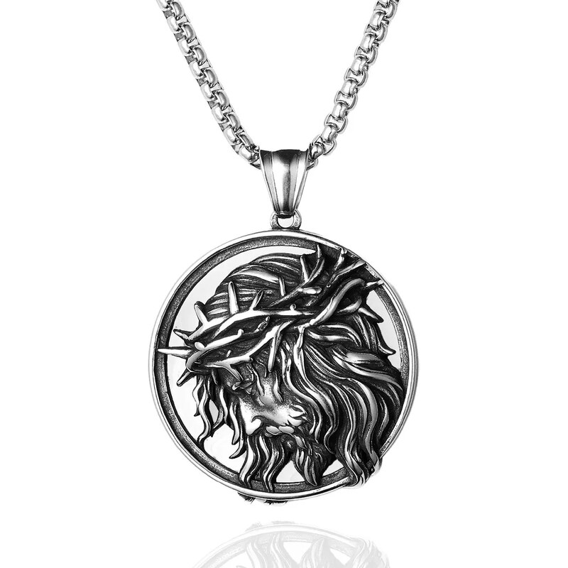 Impress Jewelry Přívěsek z chirurgické oceli Ježíš s trnovou
