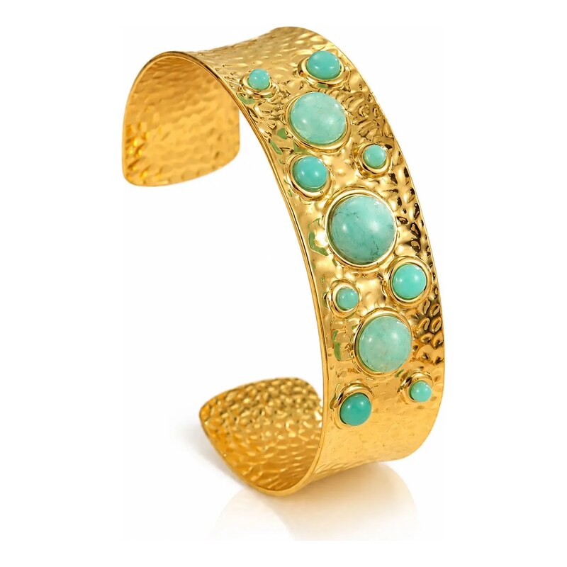 Impress Jewelry Zlatý tepaný náramek z chirurgické oceli