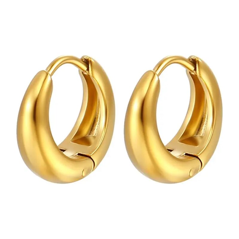 Impress Jewelry Ocelové náušnice malé zaoblené kroužky Chunky
