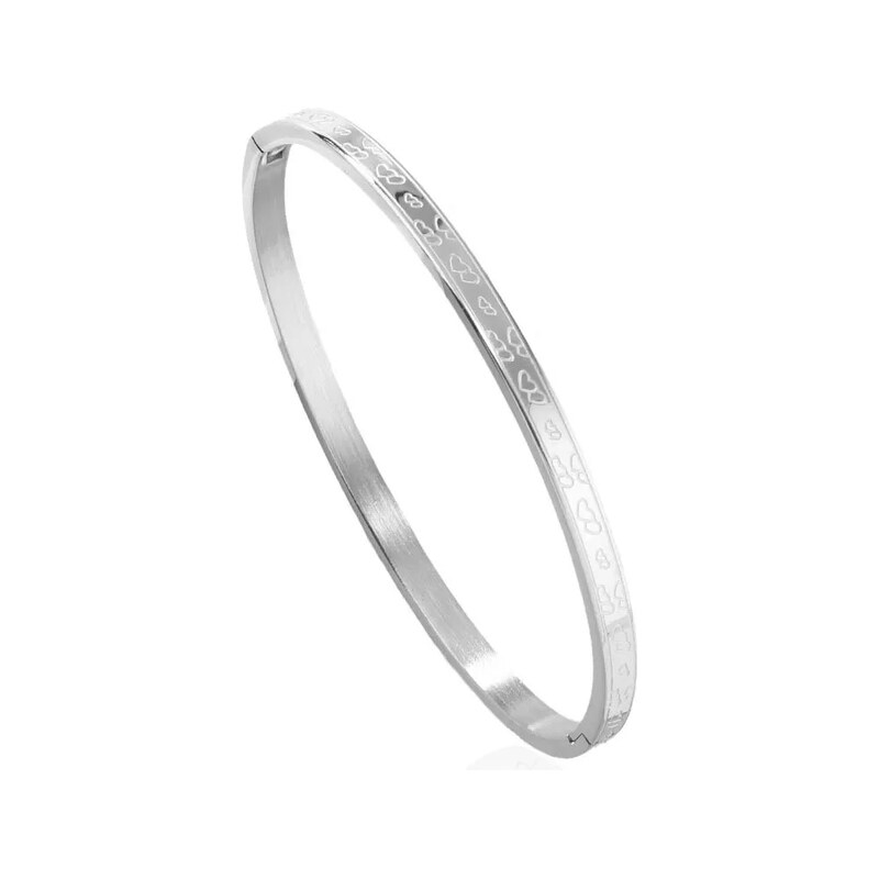 Impress Jewelry Ocelový pevný náramek se srdíčky Sweet Heart