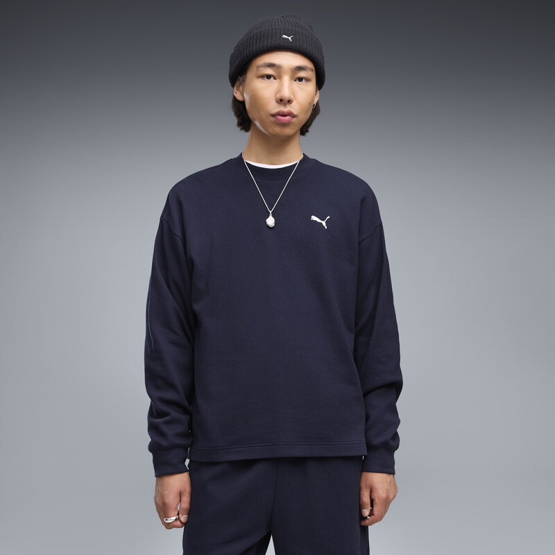 PUMA Essentials Elevated Relaxed Material Crew Sweatshirt Men