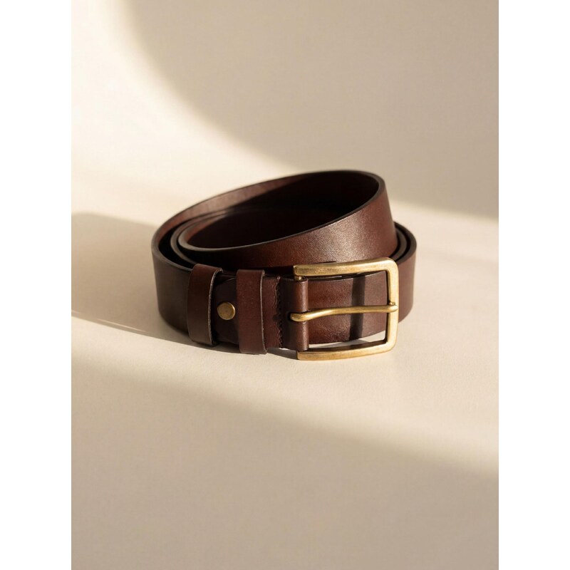 ARMIE Opasek The Smith Leather Belt hnědá