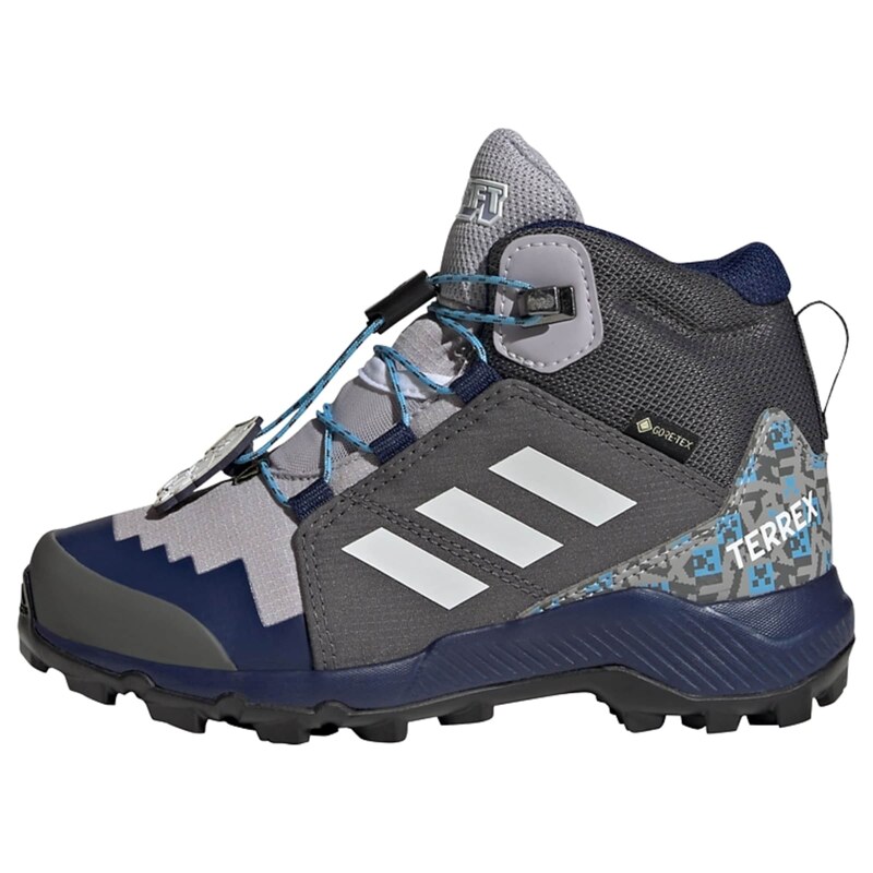 ADIDAS TERREX Kozačky Minecraft modrá / šedá / stříbrně šedá /