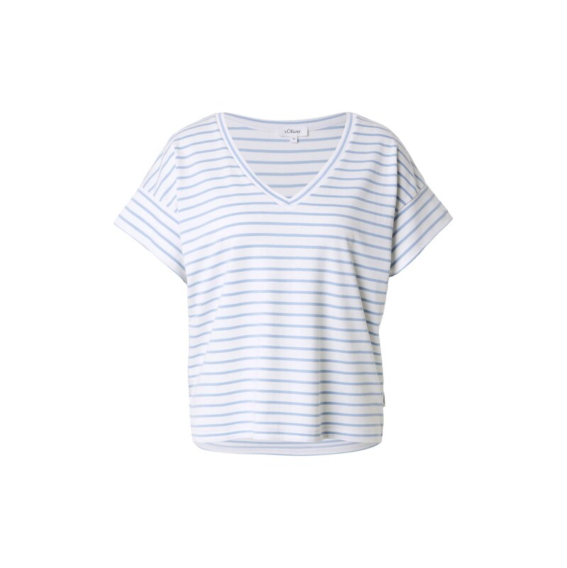 s.Oliver Tričko světlemodrá / offwhite