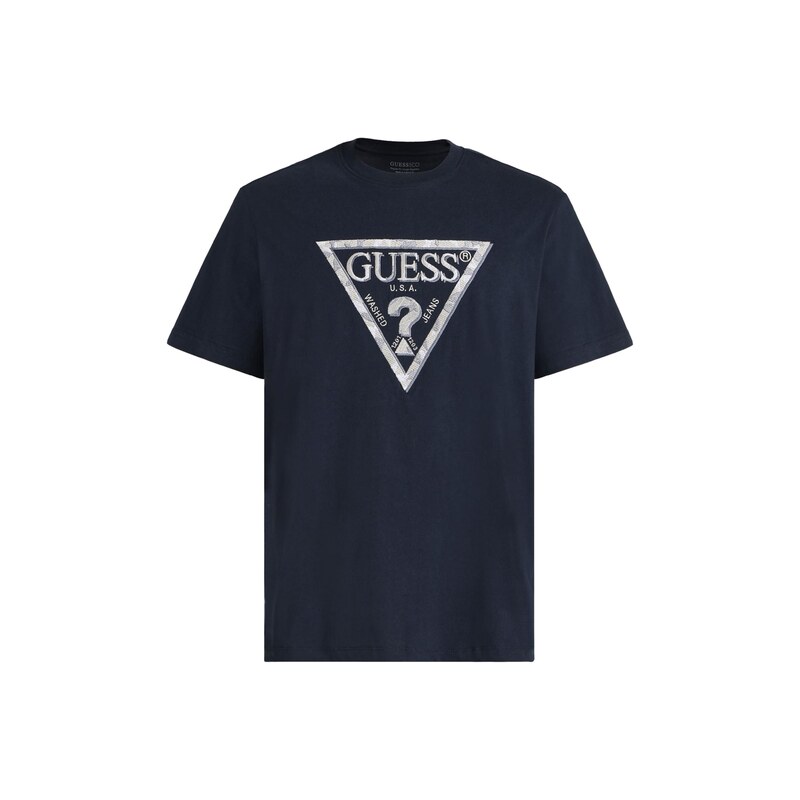 GUESS Tričko námořnická modř / chladná modrá / režná / offwhite