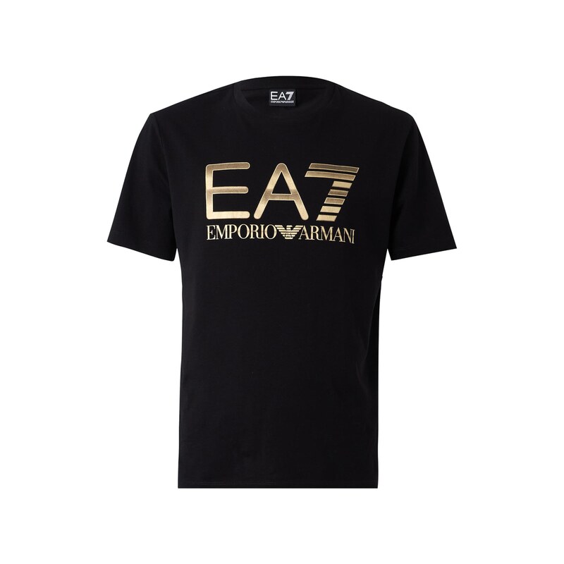 EA7 Emporio Armani Tričko zlatá / černá