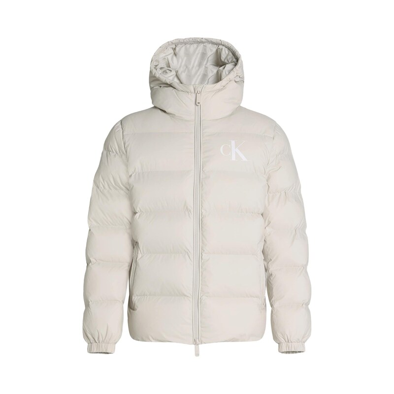 Calvin Klein Jeans Přechodná bunda bílá / barva bílé vlny