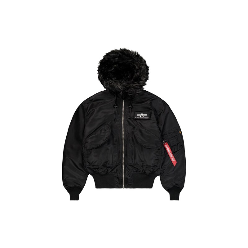 ALPHA INDUSTRIES Zimní bunda 45P černá / bílá