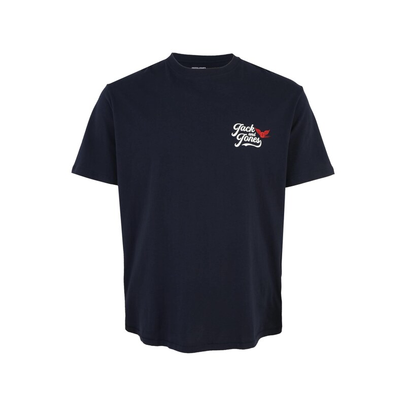 Jack & Jones Plus Tričko JJLEGEND noční modrá / červená / bílá