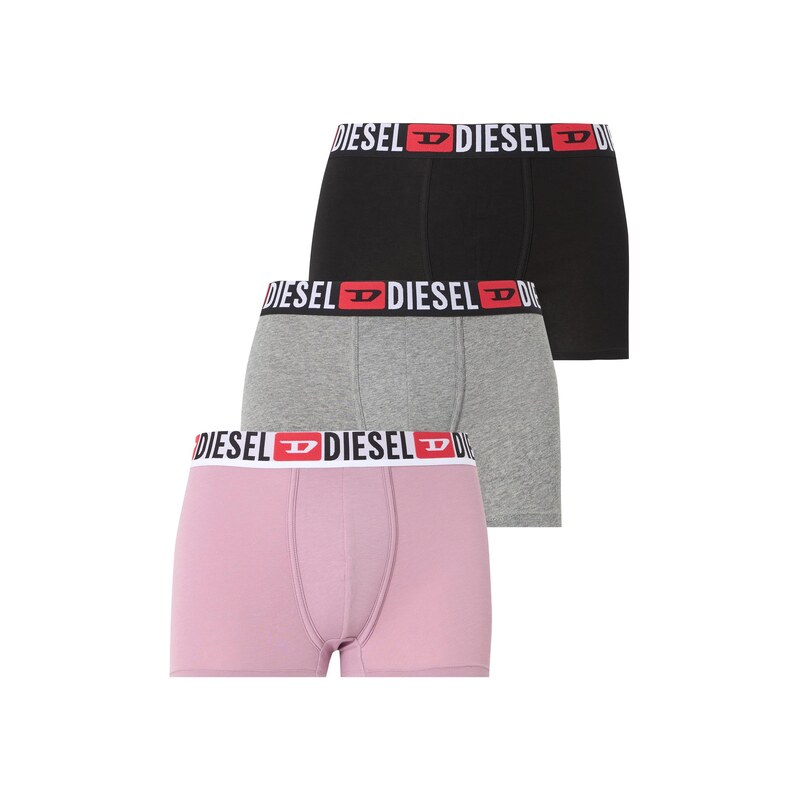 DIESEL Boxerky DAMIEN šedý melír / eosin / černá / bílá