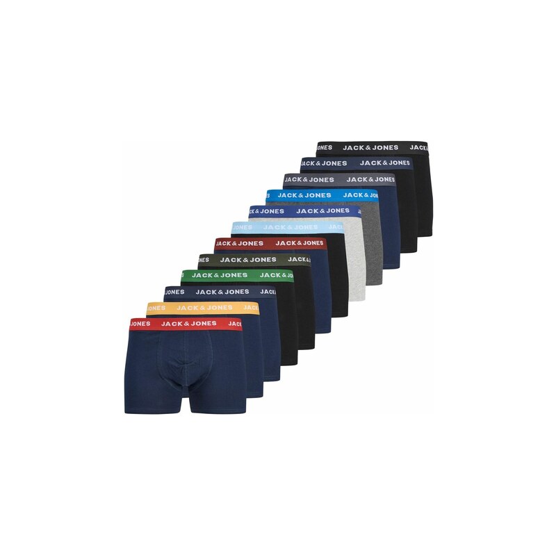 JACK & JONES Boxerky námořnická modř / světle šedá / šedý melír