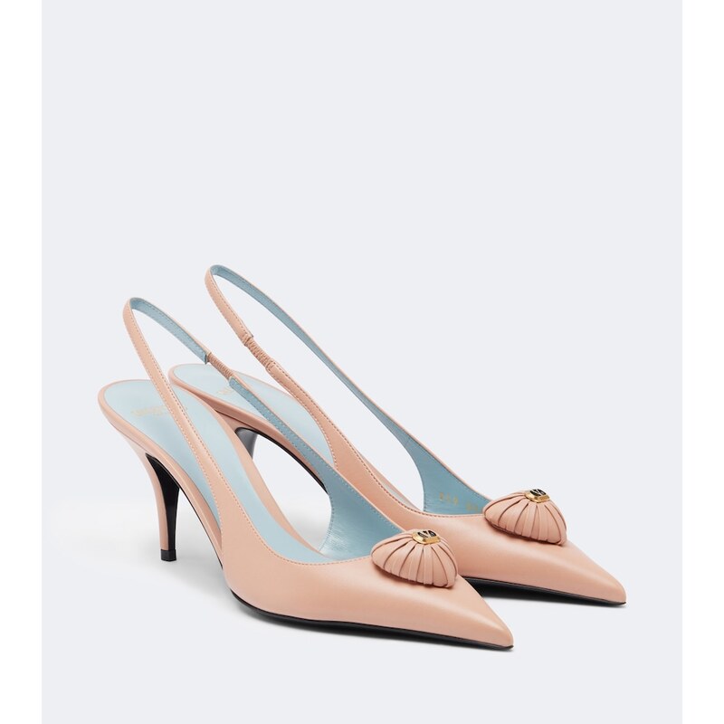 Valentino Garavani CÅur Royal leather slingback pumps