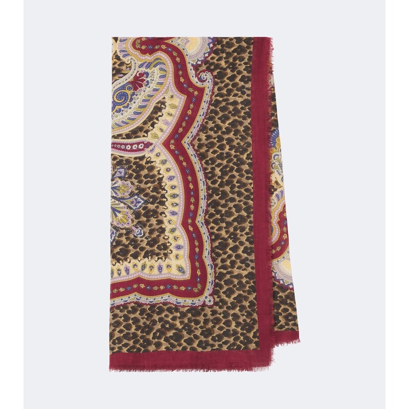 Etro Printed modal and cashmere scarf