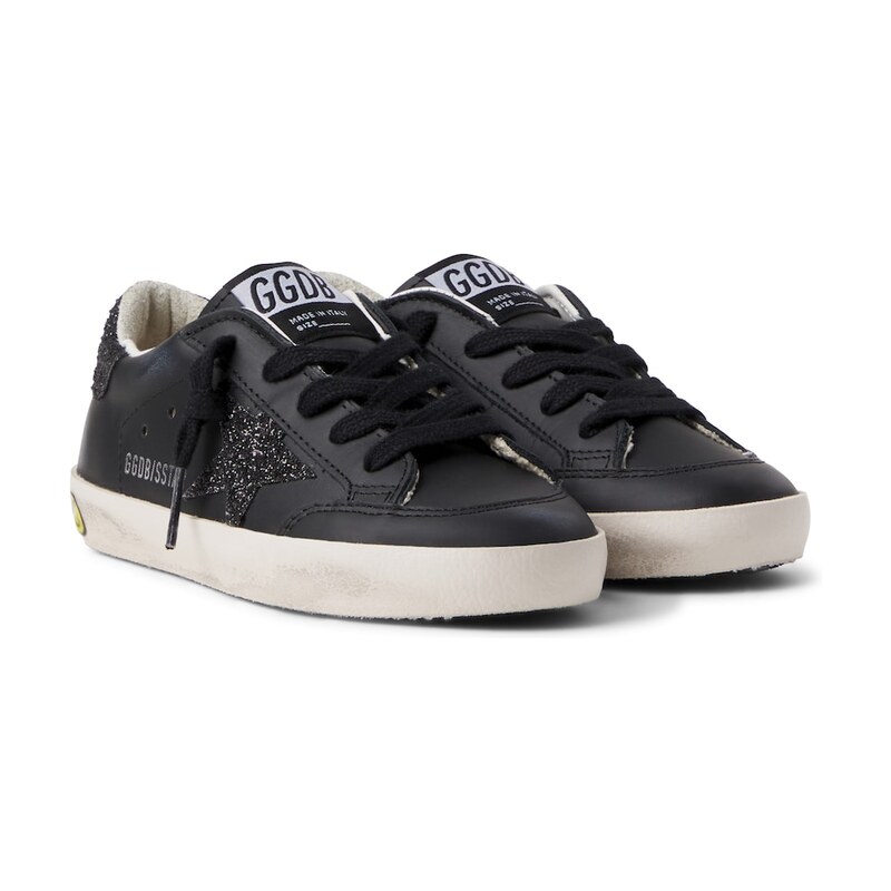 Golden Goose Kids Super Star glitter leather sneakers