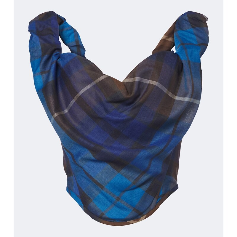 Vivienne Westwood Sunday plaid wool bustier top
