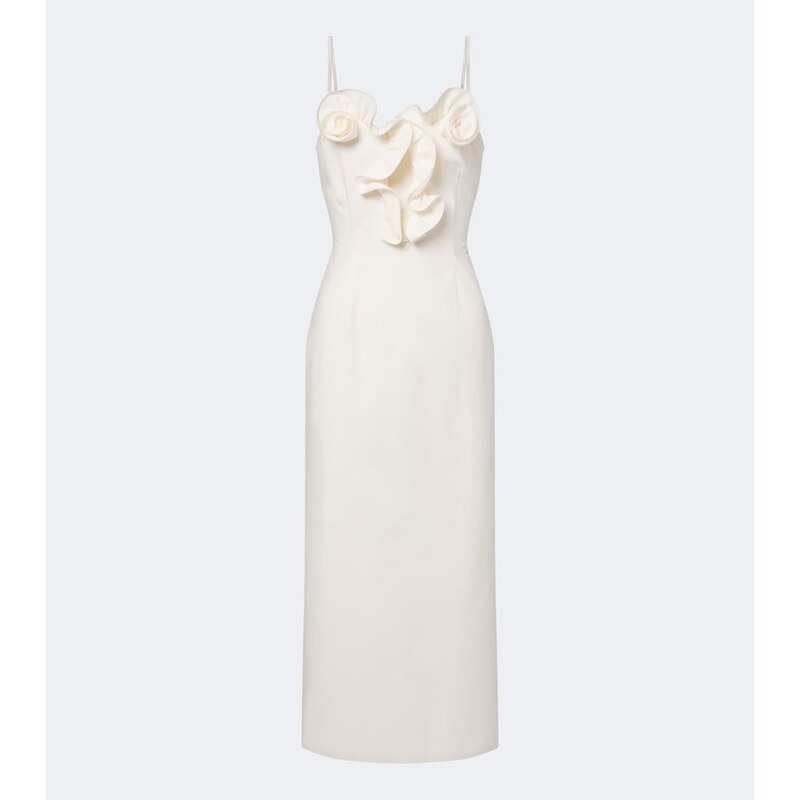 Magda Butrym Floral-appliquÃ cotton midi dress